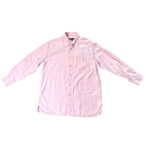 Ermenegildo Zegna Shirt Casual Luxury Pink Long‎ Sleeve Italy XL - Picture 1 of 8